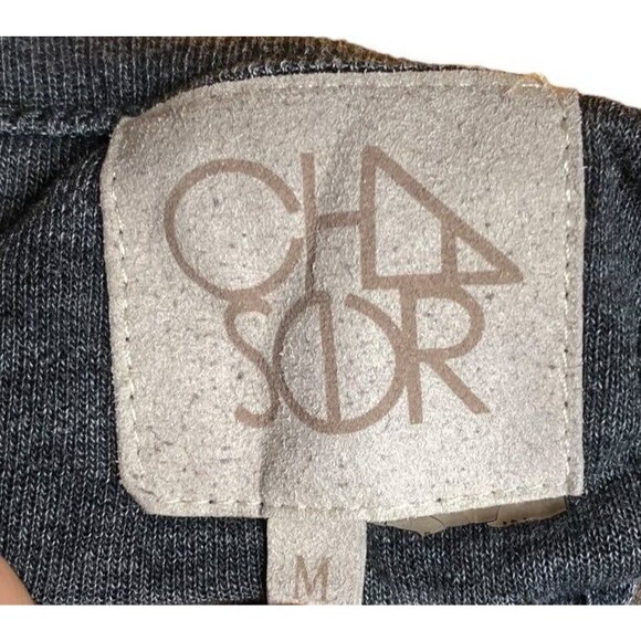 Chaser Charcoal Grey Knot Caged Back Muscle Tee Top Super Soft Size M Medium - Picture 9 of 9